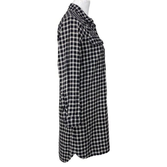 Madewell Women’s Black Darkwalk Shirtdress in Hilldale Plaid Casual Small/C40.5 - Picture 2 of 6